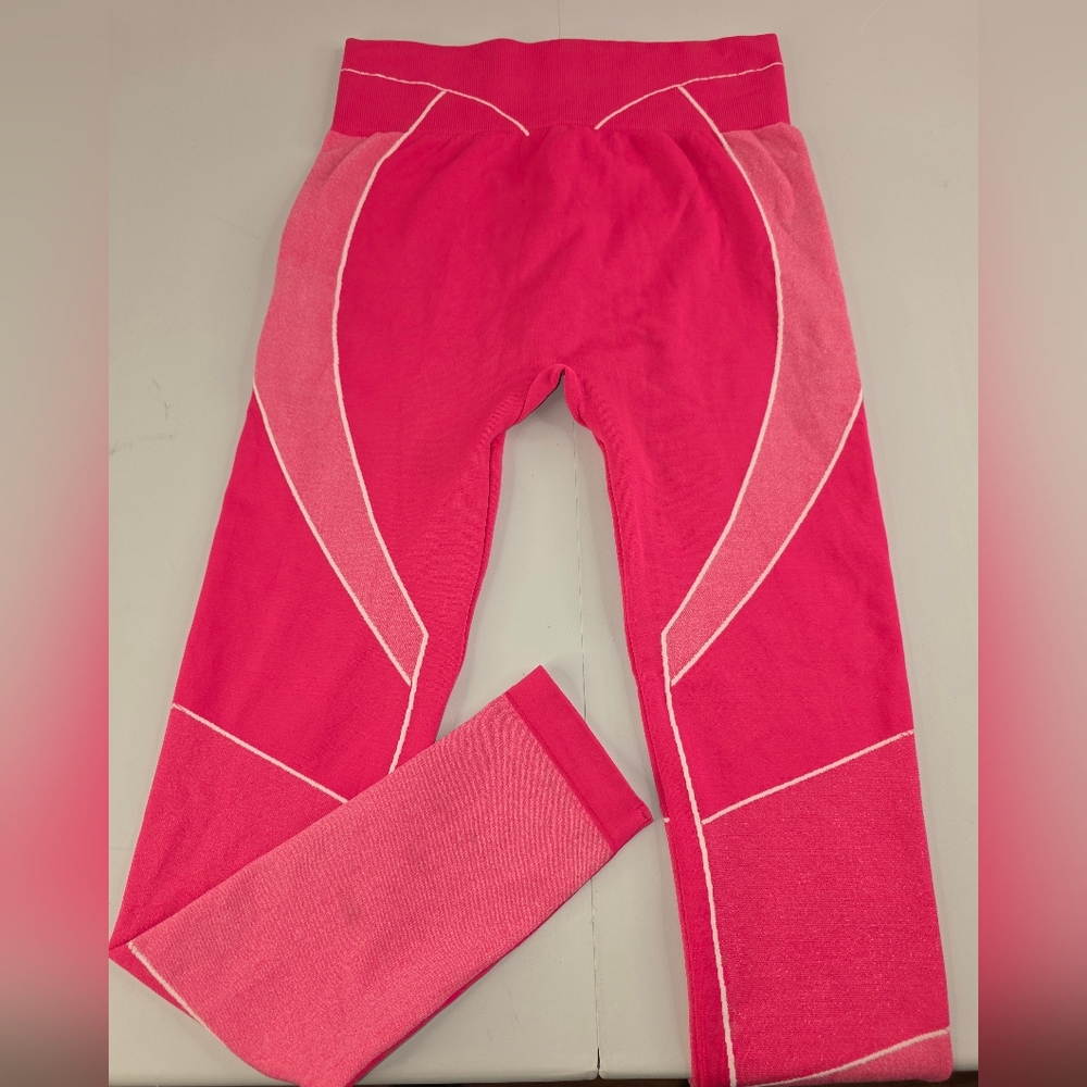 Love Nation Women's Pink Full Length Leggings Workout Size L/XL AE-2103